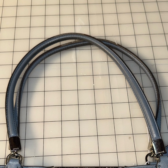 Coach Madison East West Blue Saffiano Leather Tote - Picture 15 of 15